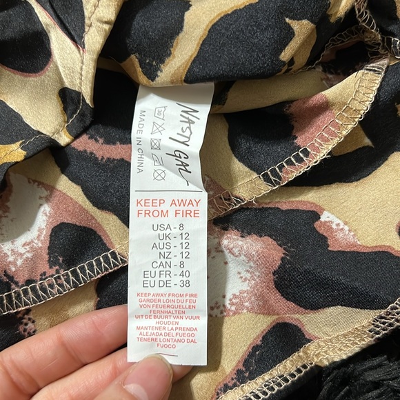 NASTY GAL Leopard Mini Wrap Skirt NWOT - Picture 5 of 7